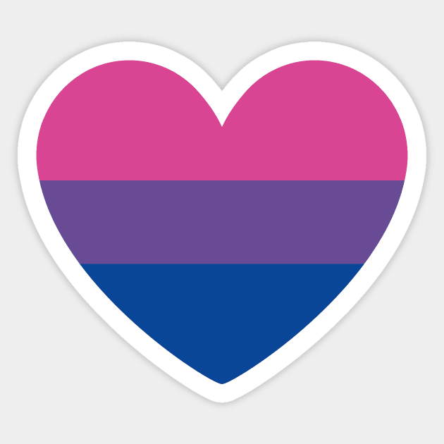 Bisexual Pride Heart Sticker by s.hiro